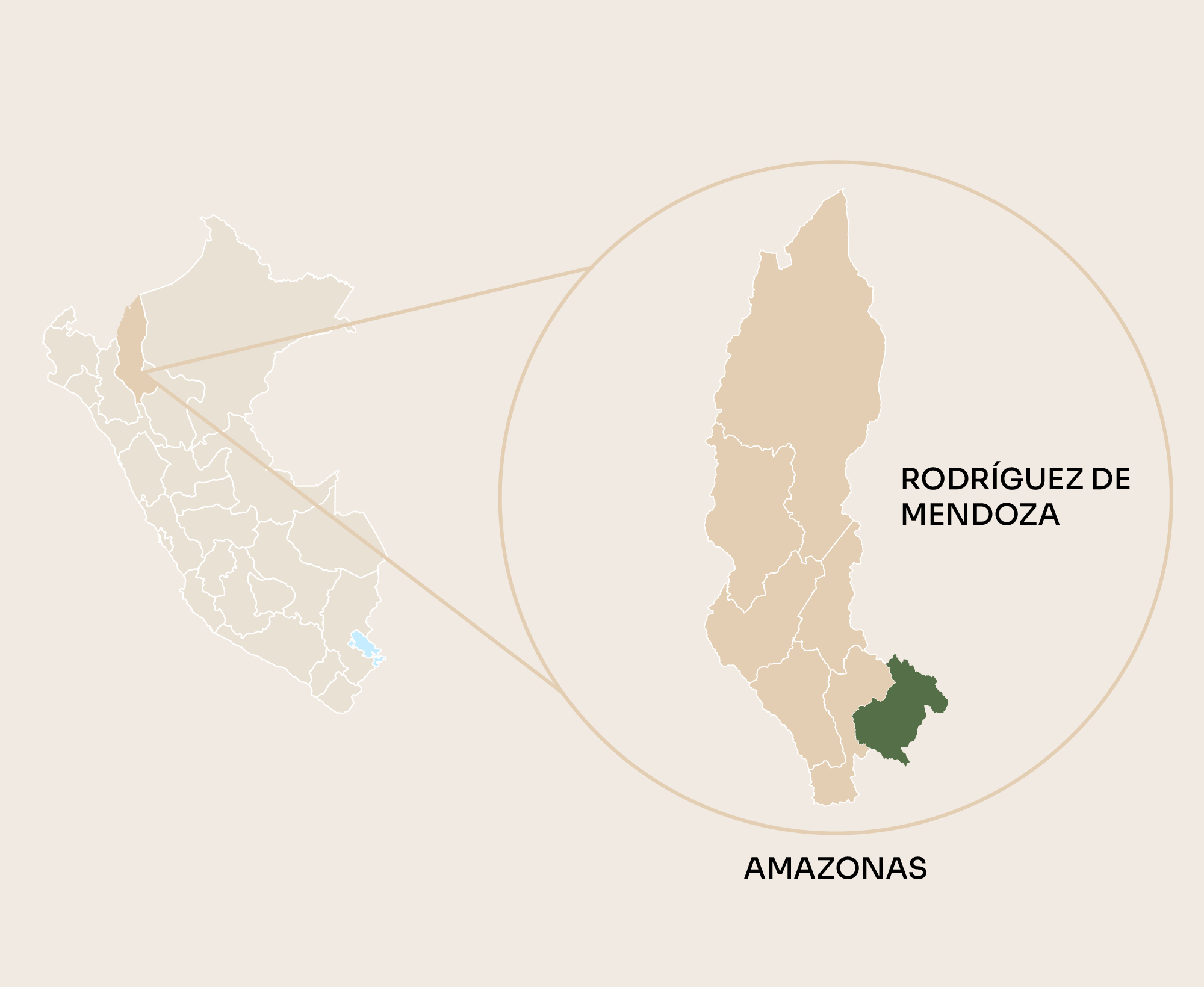 Mapa de ubicación de Huayacho, Rodríguez de Mendoza, Amazonas, Perú